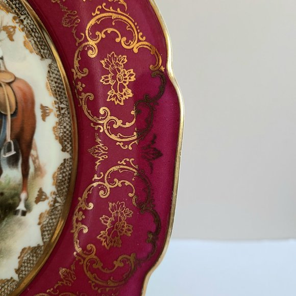 Large 10.5'' Vintage Bohemia Royal Ivory ceramic porcelain plate. - Picture 4 of 9